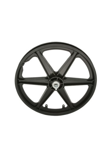20 Plastic 6-Spoke Free Wheel 3/8 Axle Black.